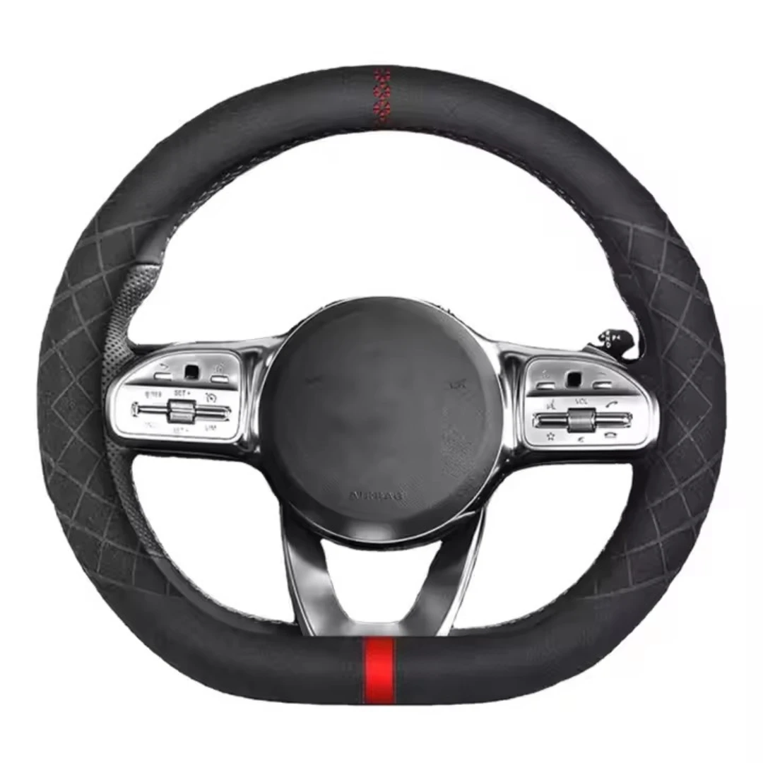 

new steering wheel cover turned fur car set set sweat absorption anti-slip four seasons general purpose