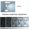 LED Clock Table Lamp USB Chargeable Dimmable Desk Lamps 2 Heads 180 Rotate Foldable Eye Protection Desktop Reading Night Lights 2