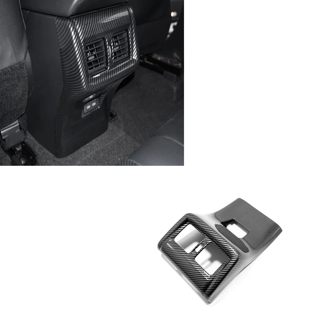 

Аксессуары для Toyota Harrier Venza XU80 2021 2022, автомобильная задняя панель из углеродного волокна, отделка для заднего сиденья, Противоударная панель