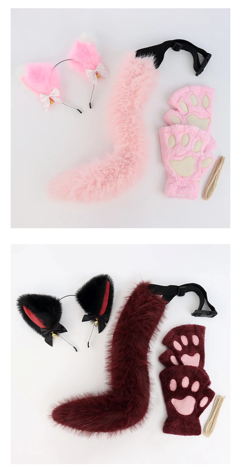Kit Chat Noir – Oreilles, Queue, Gants Pattes et Collier – photo 2