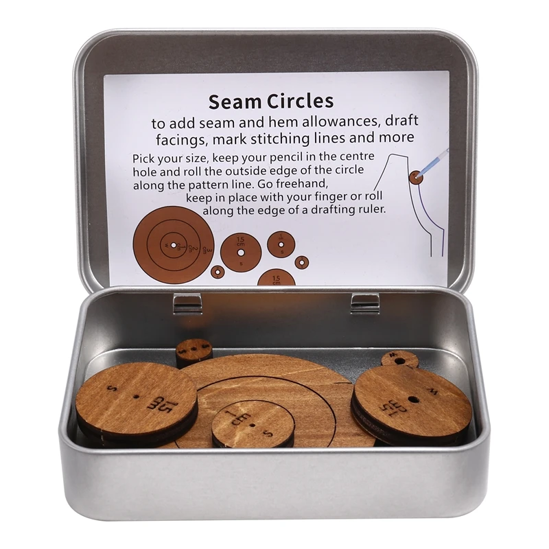 Jenerates Seam Circles,Wooden Circle Quilting Template, Circle Template Quilting Rulers And Templates,Marker (Metric)-AT64