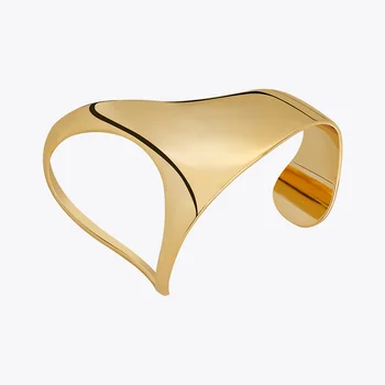 ENFASHION Pulseras 여성용 팜 뱅글, 스페이스 인베이더 판타지 골드 컬러, 심플한 섬세한 팔찌, 패션 쥬얼리 선물, B23232331