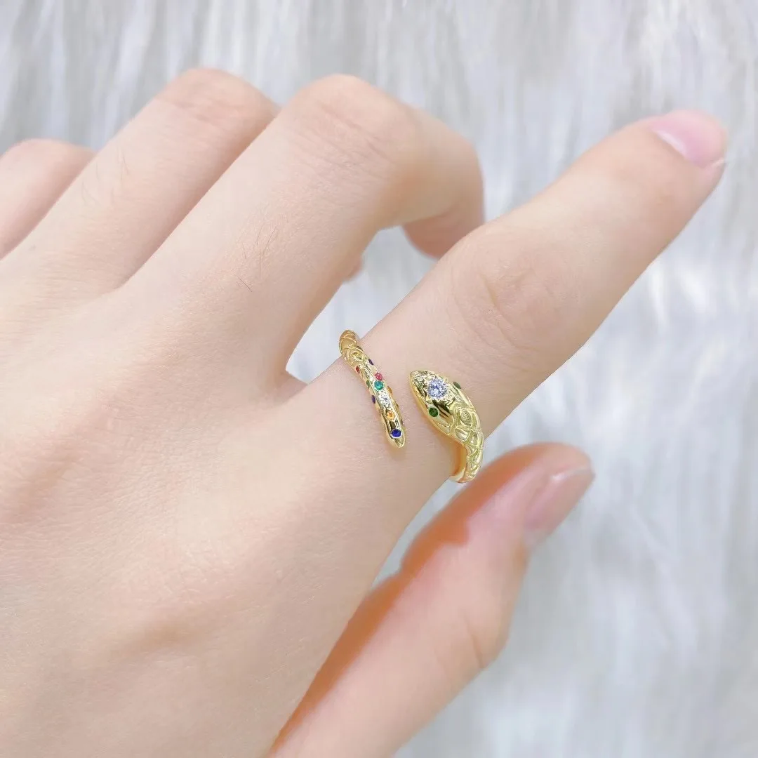 

Snake Rings For Women Adjustable Wedding Engagement Stainless Steel Ring Korean Fashion Jewelry Accessories Wholesale 2022
