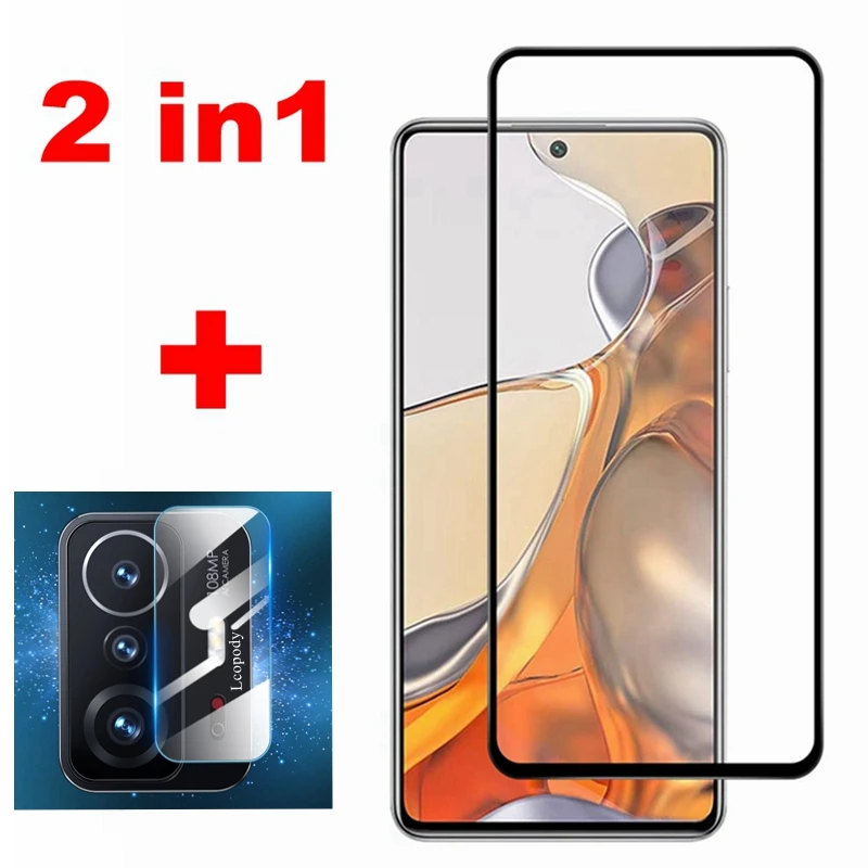 

For XIAOMI 11T 11 T Tempered Glass Screen Film For XIAOMI 11T PRO 11 T PRO 11Tpro Front Glass Screen Protector Camera Len Film