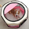 Portable Pet Tent Kennel Octagonal Fence cat cage small dog cage four season universal cat delivery room 2