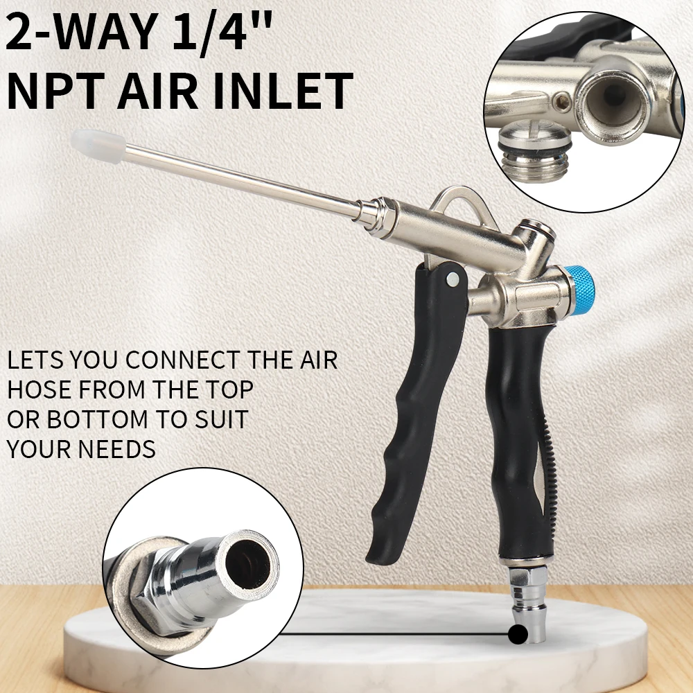 1PC Air Dust Gun Handheld 2-Way Air Blow Gun Compressor High Pressure Cleaning Dust Removal SI FANG