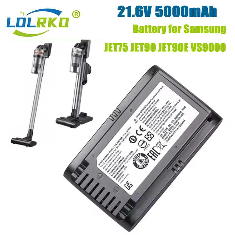 Dust collector battery For Samsung jet 60 VCA-SBTA60 VS15T7032P4 battery JET 70 VCA-SBT90E/EB & JET75 JET90E VS9000 VCA-SBT90