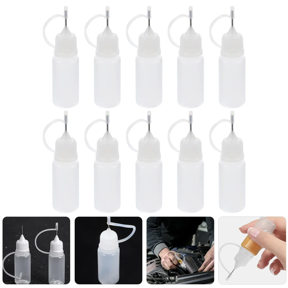 

30 Pcs Squeeze Bottles Bottled Needle Oil for Paint Tip Glue Translucent White Precision Applicator