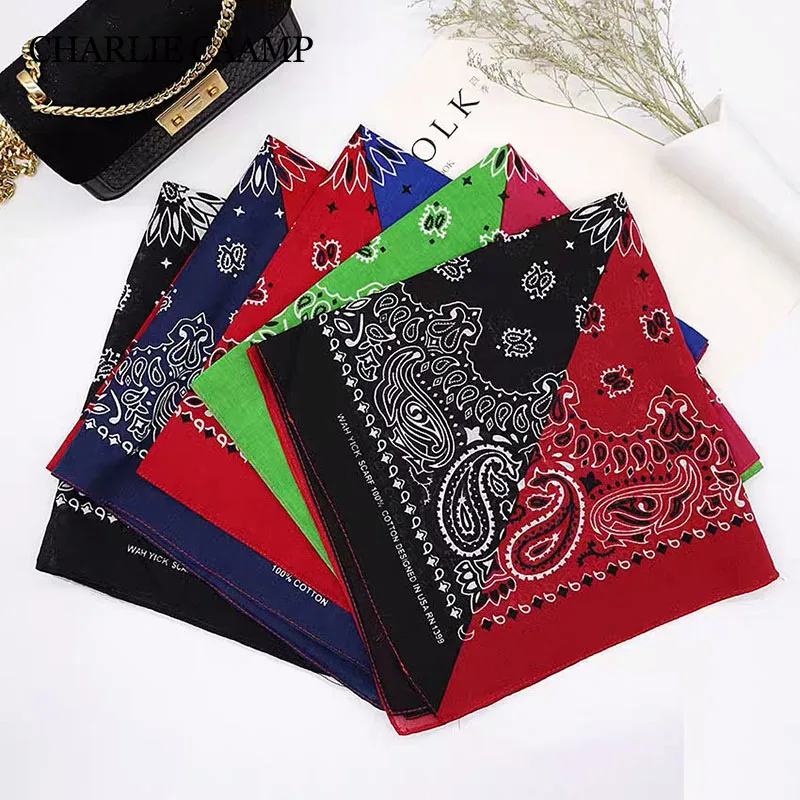 Cotton Bandana Square Scarf Print For Men Women 55cm*55cm