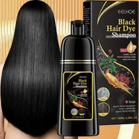 Shampooing de coloration instantanée 3 en 1, changement de couleur des cheveux gris à noir, couleur noire naturelle pour hommes et femmes, teinture capillaire, nourrissant en profondeur 1