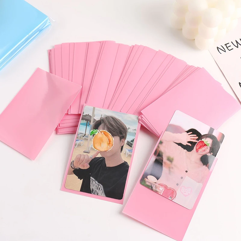 Ice Cream Color Card Bag Photocard Sleeves Idol Photo Cards Protective Storage Bag PP Frosted Card Film 50pcs/pack