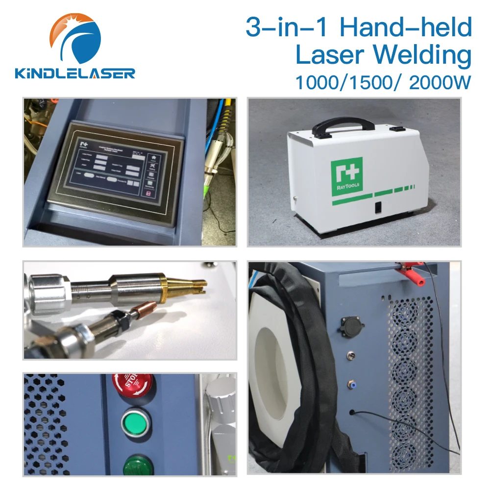 KINDLELASER 1000/1500/2000W Carbon steel/Aluminum/Stainless steel Fan-cooling Mini Laser Welding/Cutting Machine 2