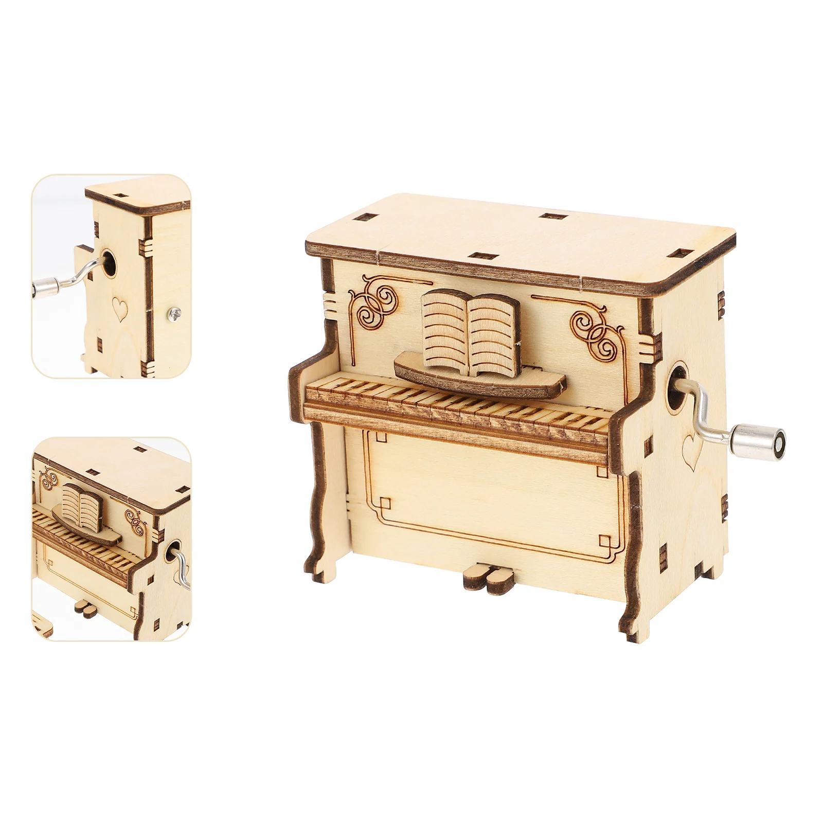 

Grand Piano Box DIY 3D Wooden Puzzle Model Wooden Musical Piano 3D Wooden Puzzle Assembly Toys Brain Teaser for Adults and Kids