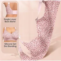 Wireless Seamless Leopard Print Bra No Underwire Push Up Women Lift Bras Full Coverage Plus Size Bralette Daily Wear Soft Bra - Image 4