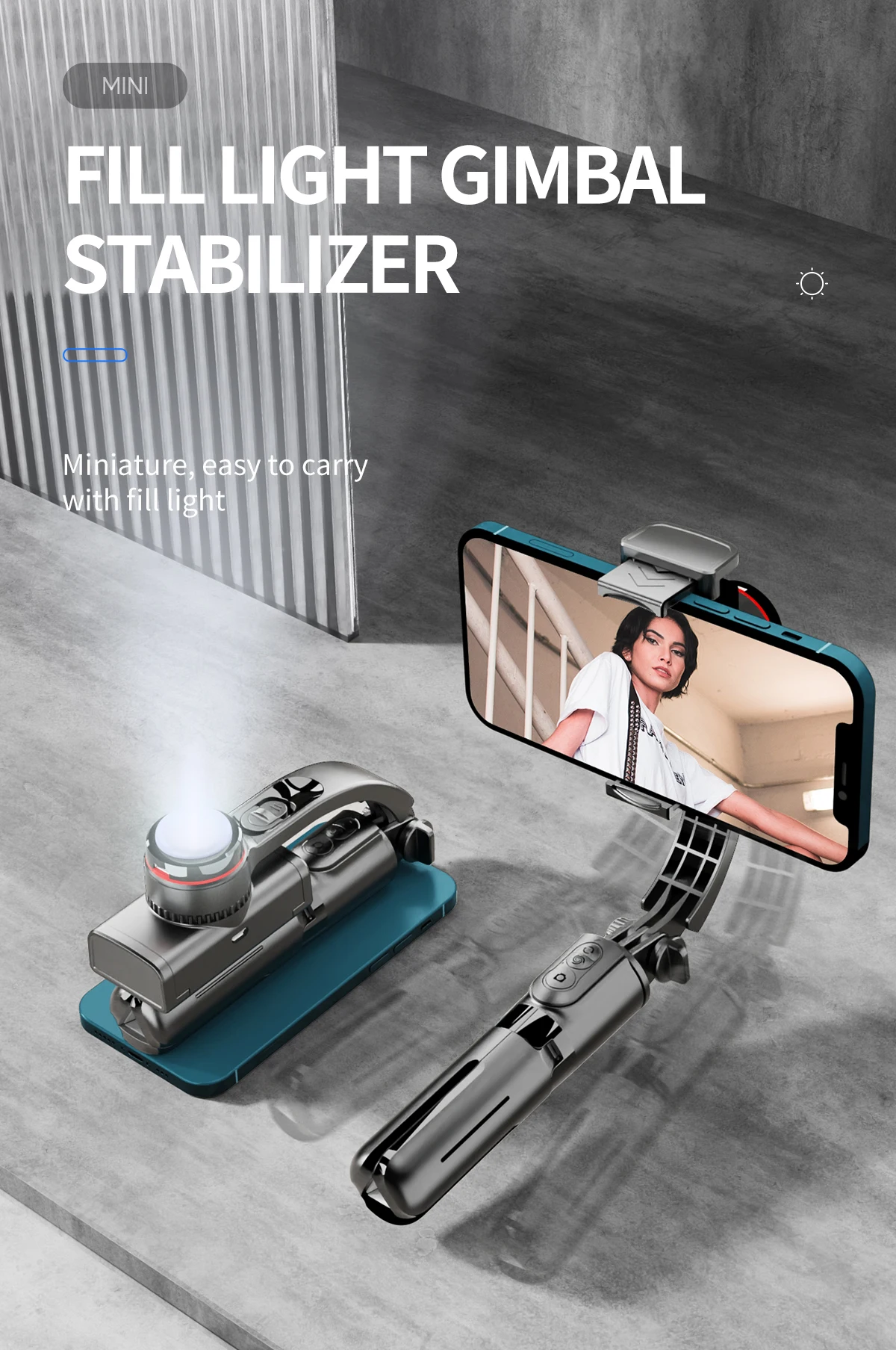 Gimbal Stabilizer Selfie Stick Mit 360 Grad Rotation Für Handy_voghion.com