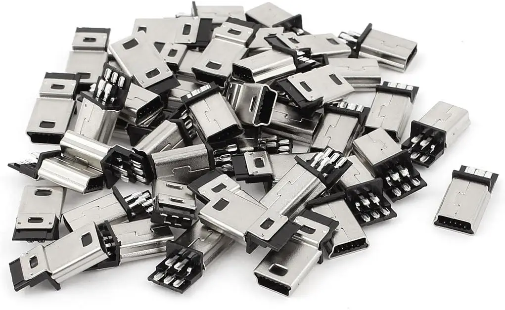 

45Pcs Mini USB 5pin Type B Male Connector PCB Mount Socket