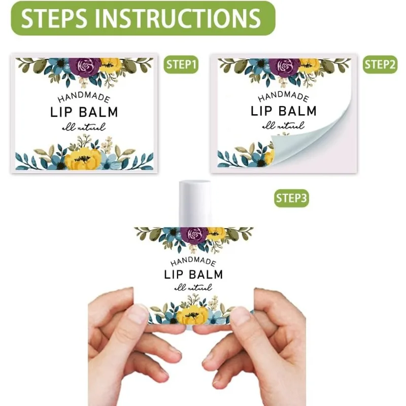 Flower Lipstick Label Sticker Pack 3