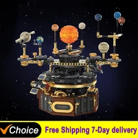 NEW 1098pcs Technical Solar System LED Light Creativity Space Building Blocks Model Science Education Bricks Toy Kid Gift Set 1