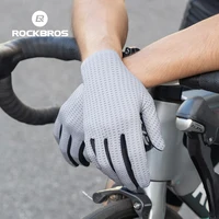 ROCKBROS Spring Summer Cycling Gloves Touch Screen Men Women MTB Road Bike Gloves Breathable Full Finger Motorcycle Riding Glove 1