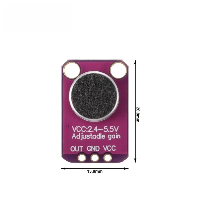 1-10pcs MAX9814 Microphone AGC Amplifier Board Sound Sensor Module Auto Gain Control Attack for Arduino MAX4466 PCB Board Diy image 4