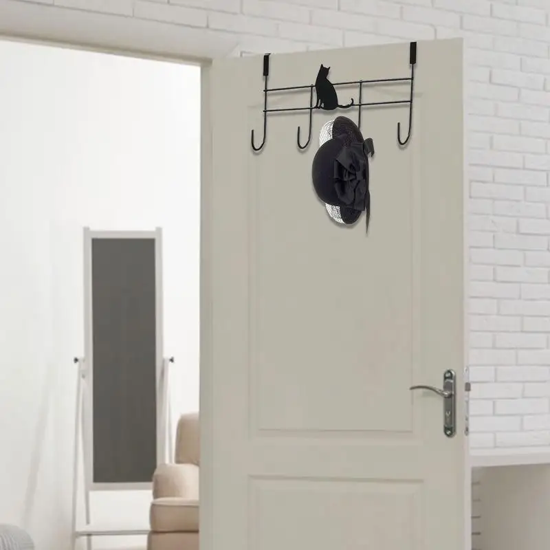 Hooks for Back of Door Metal Behind the Door Hooks Invisible Punch Free Closet Durable Towel Hanger for Bathroom Bedroom