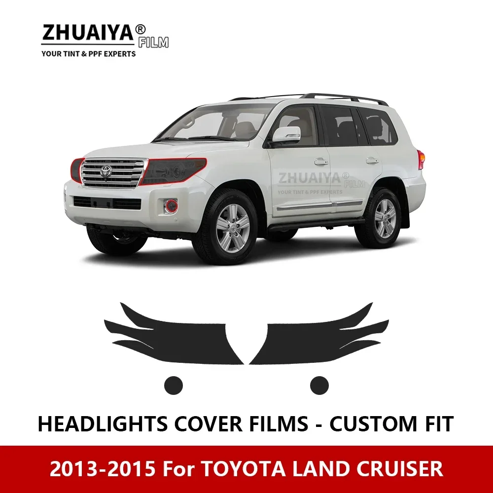 

Для TOYOTA LAND CRUISER 2013-2015, автомобильная внешняя фара с защитой от царапин PPF, Защитная пленка для заготовок, пленка для ремонта, автомобильные наклейки