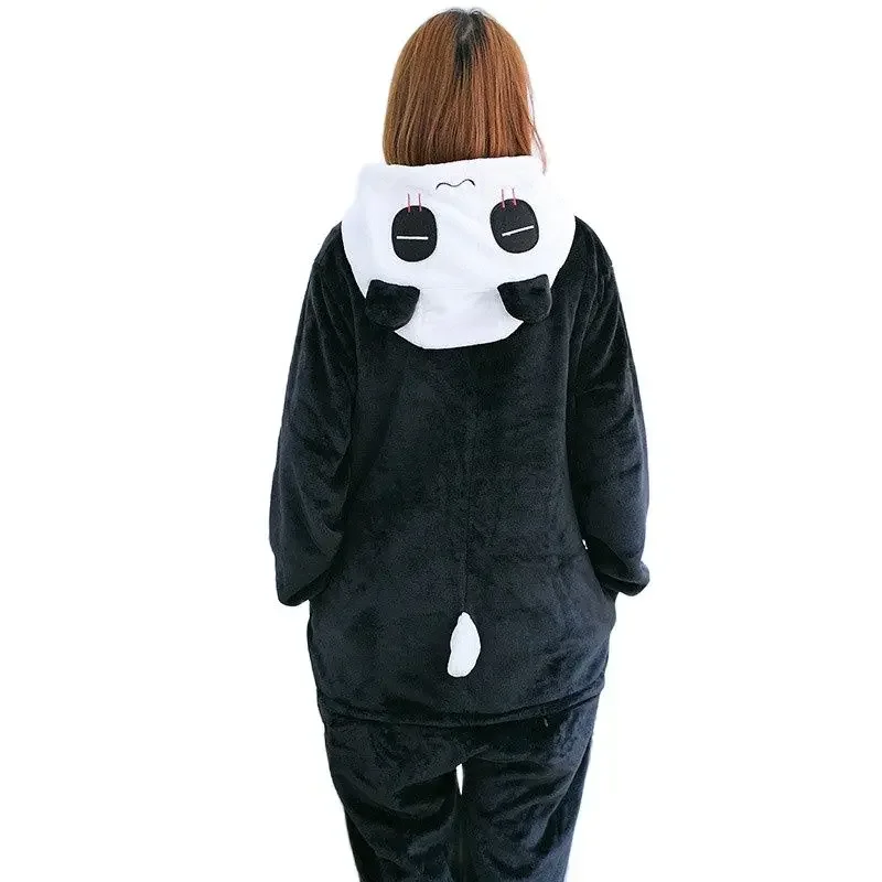 Kigurumi Animal Red Eye Panda Onesies Pajamas Cartoon Cosplay Pyjamas Unisex Pijamas Sleepwear Party Dress
