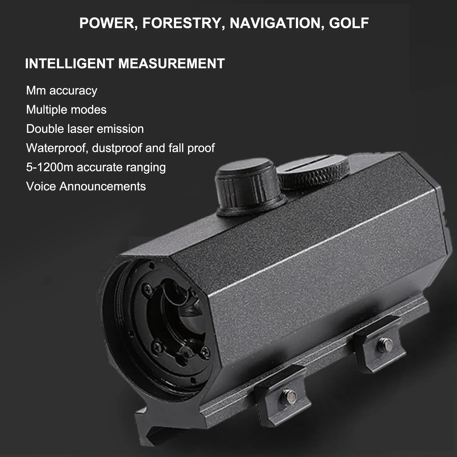 MINI8 Laser Rangefinder Riflescope Long Range 1200M Real-time Ranging Distance Meter Telemeter for Outdoor Hunting
