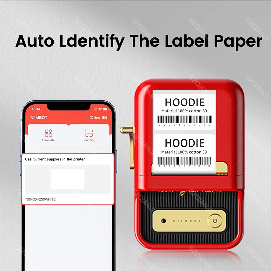 Niimbot B21 Label Printer portable thermal wireless bluetooth printer used  for barcode clothing jewelry fooder Niimbot B1 - AliExpress