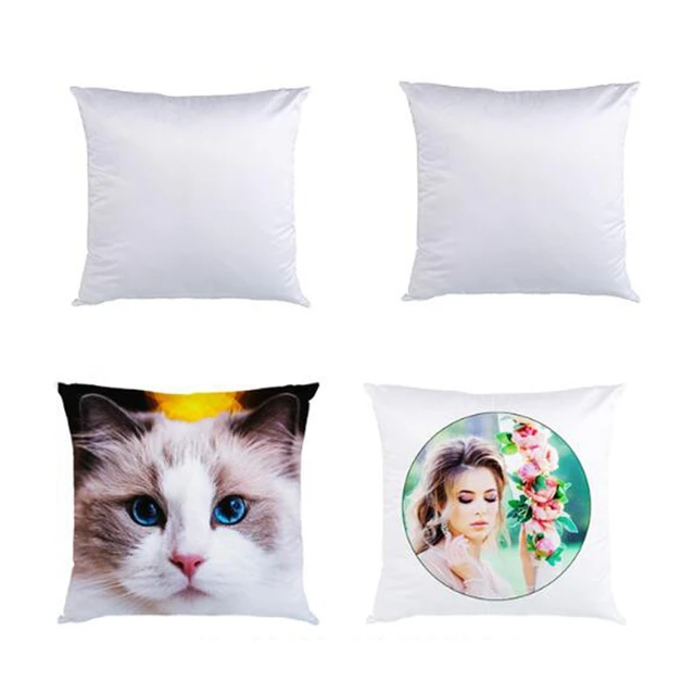 10pcs Plain White Sublimation Pillowcase Blanks Cushion Cover Throw Pillow  Cover