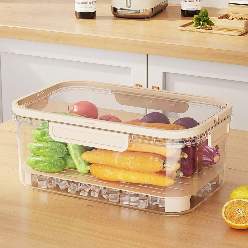 Handheld Fresh-keeping Box for Outdoor Spring Outing, Large Capacity Bento Box, Student Spring Outing Fruit Sealed Box LIJIAO