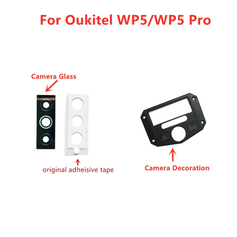 Original Rear Camera Garnish Decorative Accessories And Camera Glass Lens Replacement For Oukitel WP5/WP5 Pro Phone Camera Lens Protector Camera Protector Glass