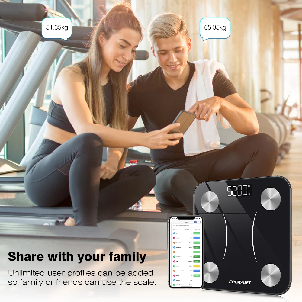 Bluetooth smart body scale insmart compatible to fitbit samsung health and more € 69,68