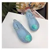 Mini Melissa Girls Princess Shoes Seashell Children's Sandals Closed Toe Crystal Shoes Summer Kids Breathable Jelly Sandals 4