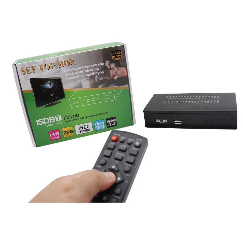 ISDB-T for Chile Digital TV Decoder 1080P HD Terrestrial Set Top Box with HDMI-compatible and RCA Supports Smart TVs or old TVs digital tv decoder digital tv converter box