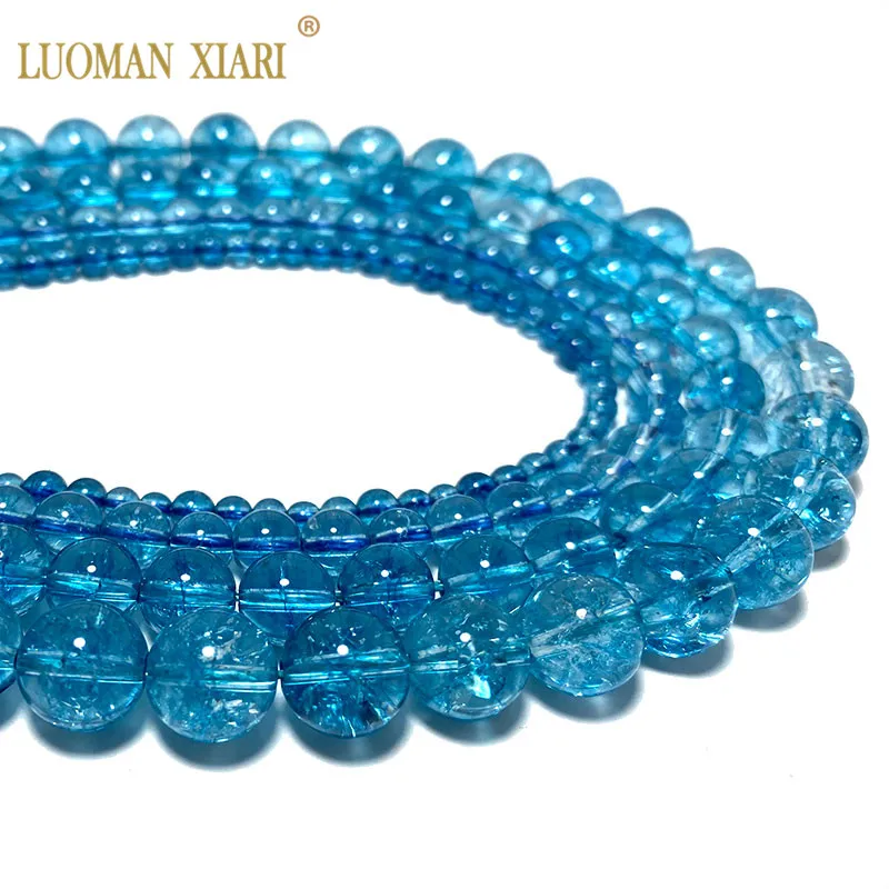 Malahill Natural Blue Howlite Turquoise Stone Beads - 8mm Faceted S Shape, 5 Strands With Stretch Cord For Jewelry Making