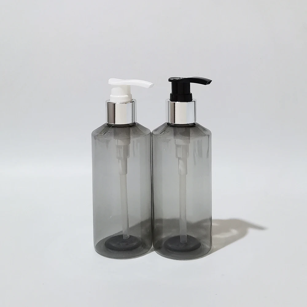 

30pcs 200ml Empty Silver Lotion Pump Bottle Cosmetics Plastic Dispenser Bottle Lotion Soap Containers Gray Cosmetic packaging
