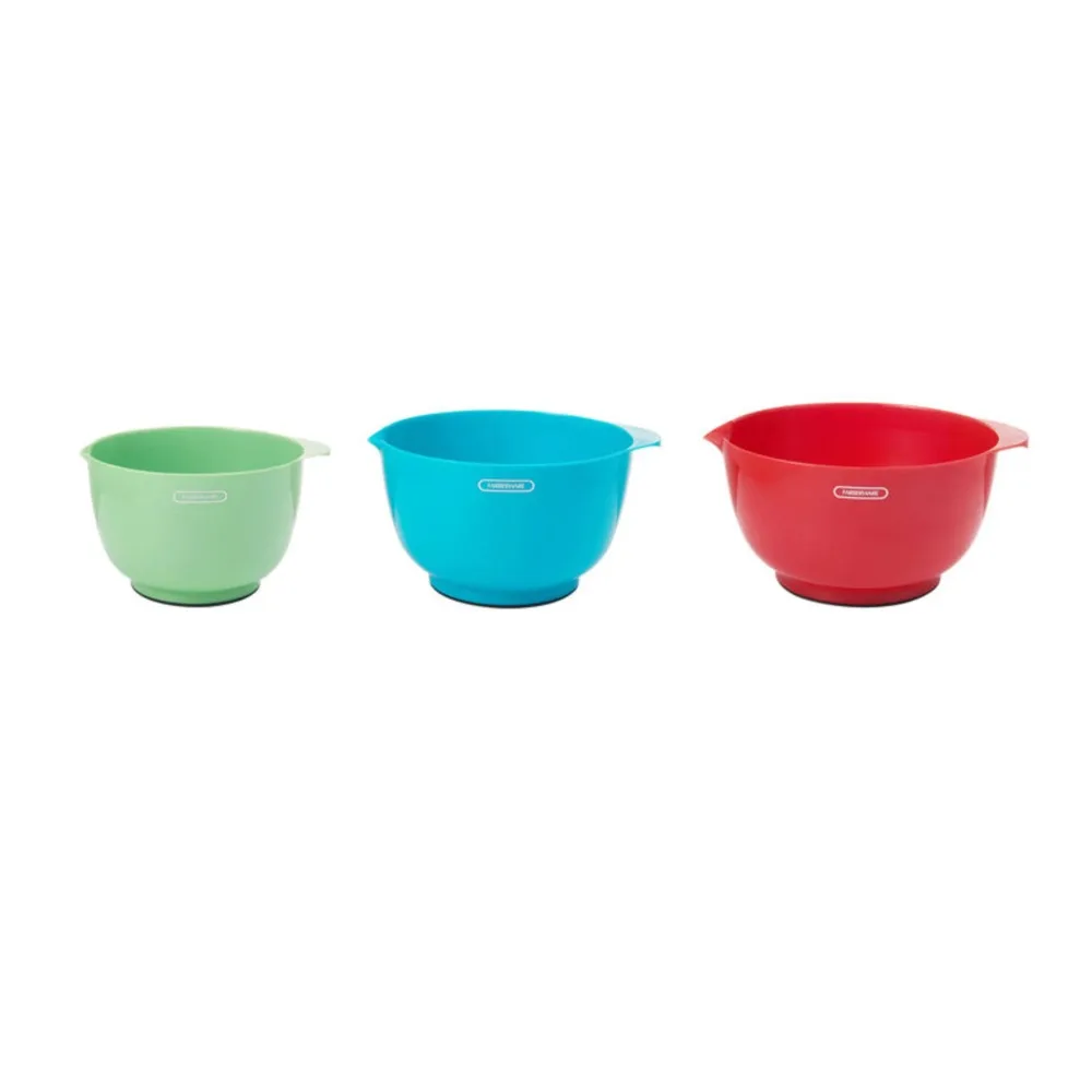 

3 Piece Mixing Bowls, Plastic Mixing Bowls in Assorted Colors