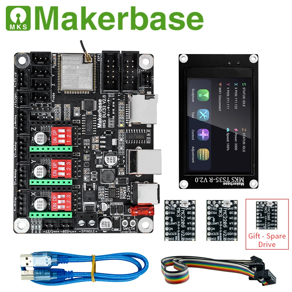 ตัวเลือกสินค้า Grbl Controller ควบคุมเลเซอร์ & CNC พร้อม WIFI และหน้าจอสัมผัส