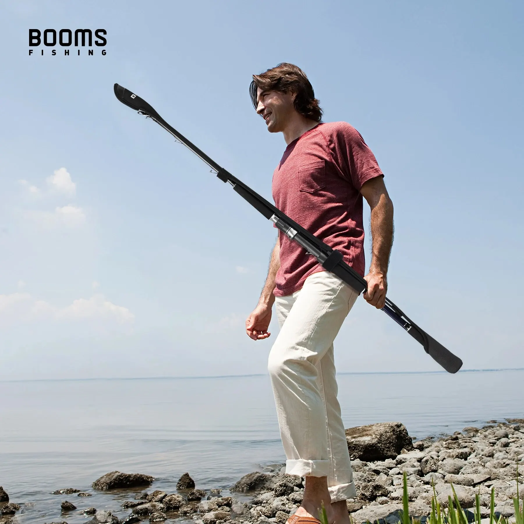 Fishing Rod Protective Sheath Case Booms Fishing RS6 Fly Fishing Rods Cover Pole Bag Holder Belt Straps Wrap Portable Tools Accessories