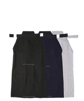 Aikido Gi uniforme coton Hapkido pantalon Kendo Hakama noir bleu profond blanc samouraï japonais traditionnel Keikogi 4