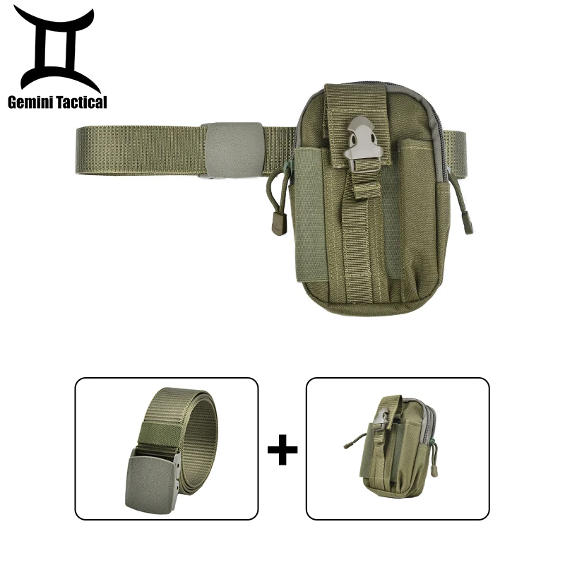 

Men's Belt Army Outdoor Hunting Tactical Multi Function Combat Survival High Quality Marine Corps Withe Canvas Single Bag