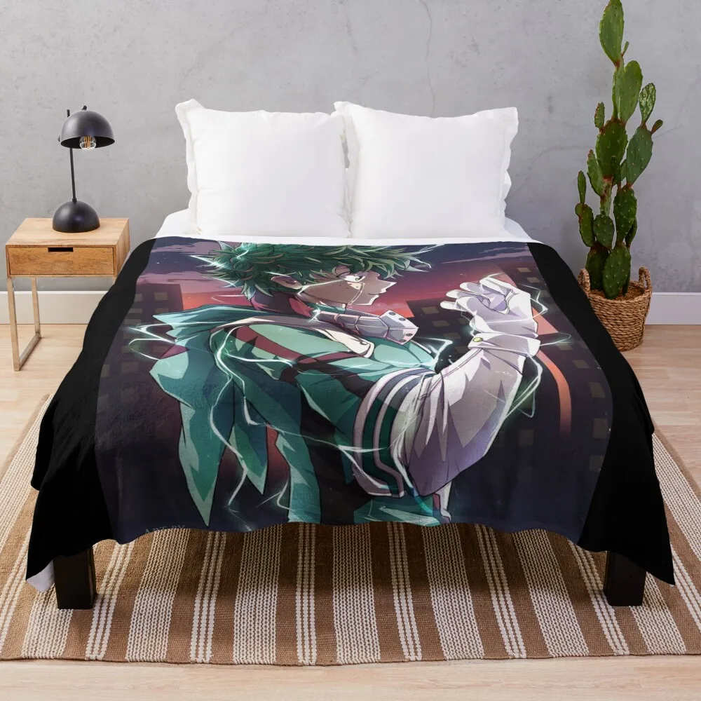

Плед Deku BNHA, пушистое одеяло, движущееся одеяло, мягкая клетка