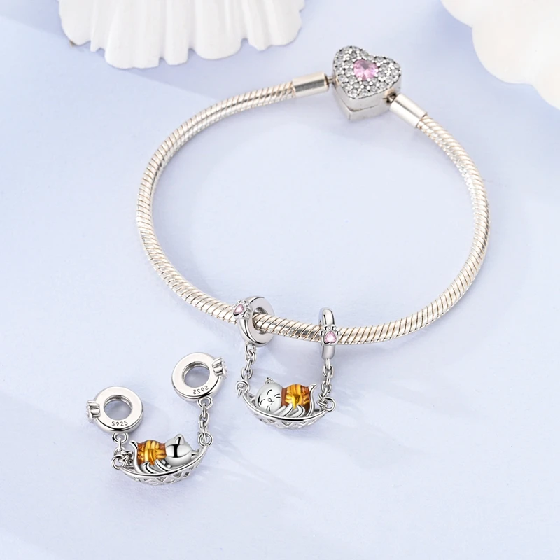 Original Sterling Silber Charms Perlen Dreamcatcher Kaffee Parfüm Anhänger passen Frauen Armband DIY Schmuck Geschenk – Detail 10