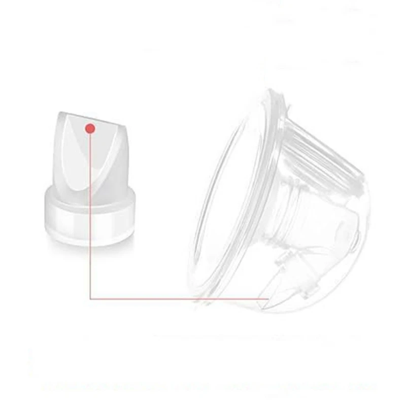 Set of 2 Silicone Flange Inserts Silicone Valves with Diaphragm for Breast 3