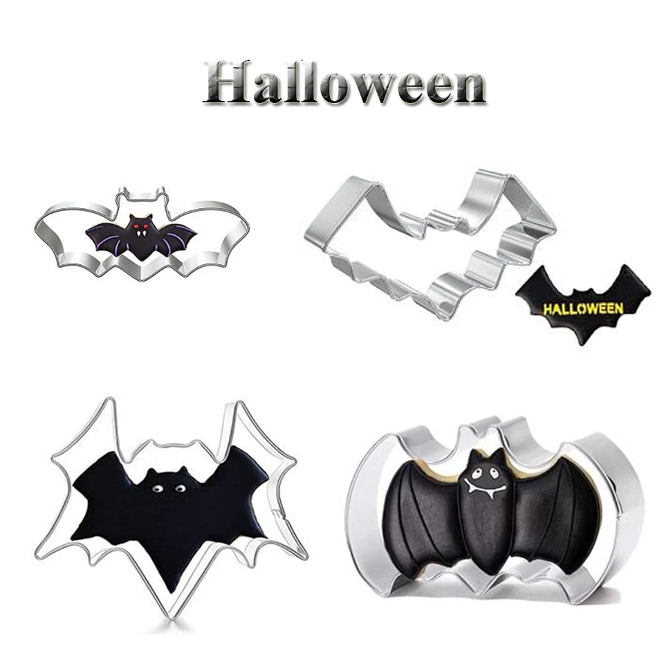 Set Formine Per Biscotti Halloween In Acciaio Inox – Pipistrello E Fantasma (8 Cm) – Stampini Per Dolci Lavabili In Lavastoviglie - 3