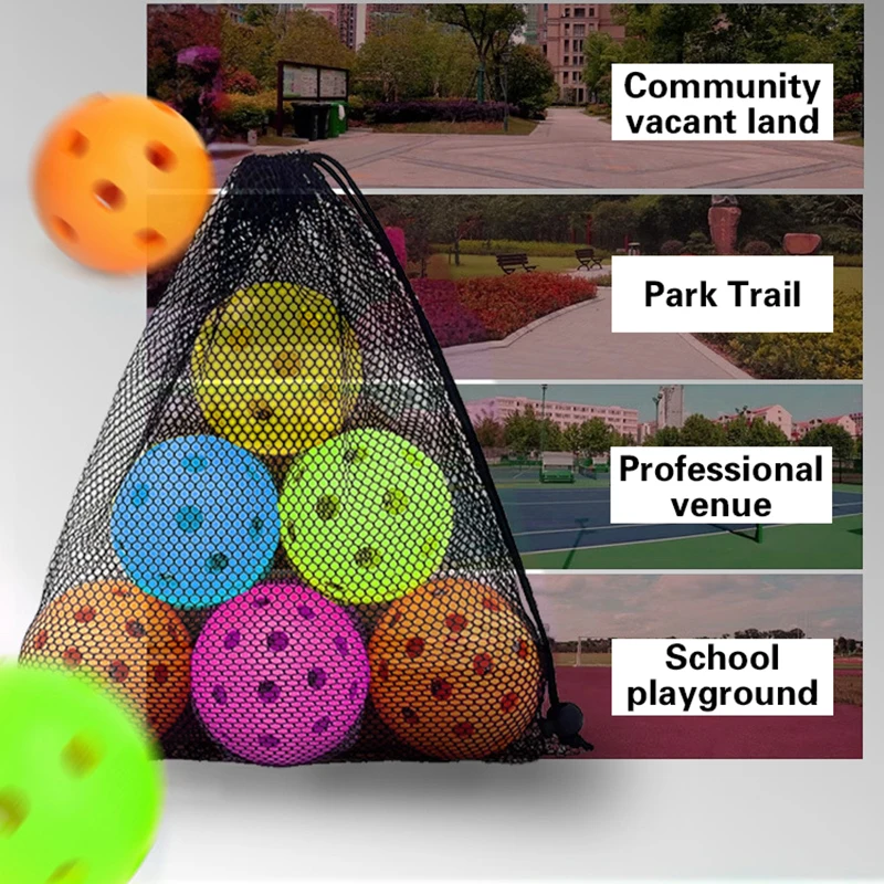 Pickleball Injection Molded Resilient 40-Hole Ball-TPE Elasticity Ball Outdoor Sports Playing Experience