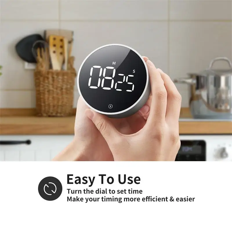 Kitchen Timer LED Digital Magnetic Timer Manual Countdown Timer Alarm Clock  for Cooking Study Fitness Stopwatch Time Master - AliExpress