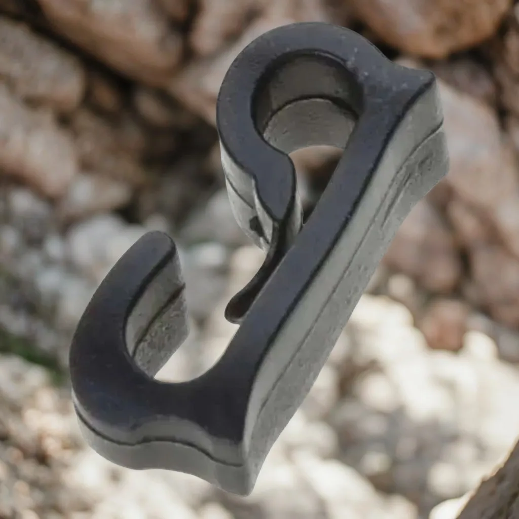 10pcs Double Ended Fixed Hook Outdoor Camping Tent Locking Hooks Elastic Rope Hook For Outdoor Camping Hiking Cycling Fishing