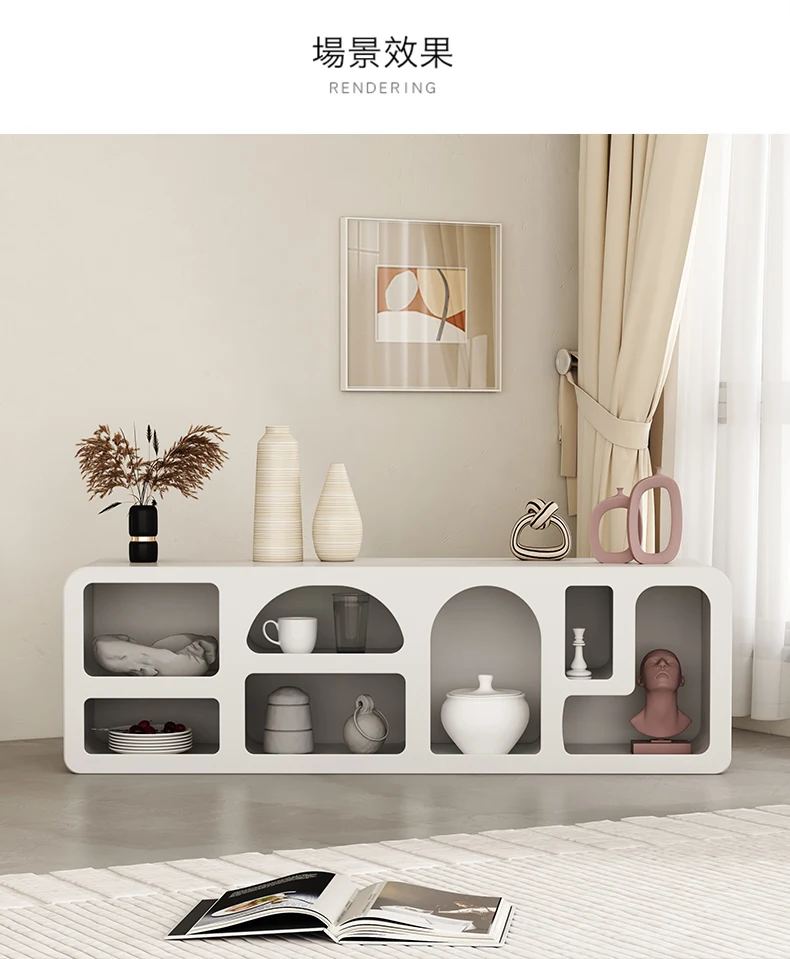 Description Picture 3 of itemWhite Living Room TV Cabinet Curio Display Storage Cabinet Cave Locker furniture vitrina  comodas con cajones  muebles de baño